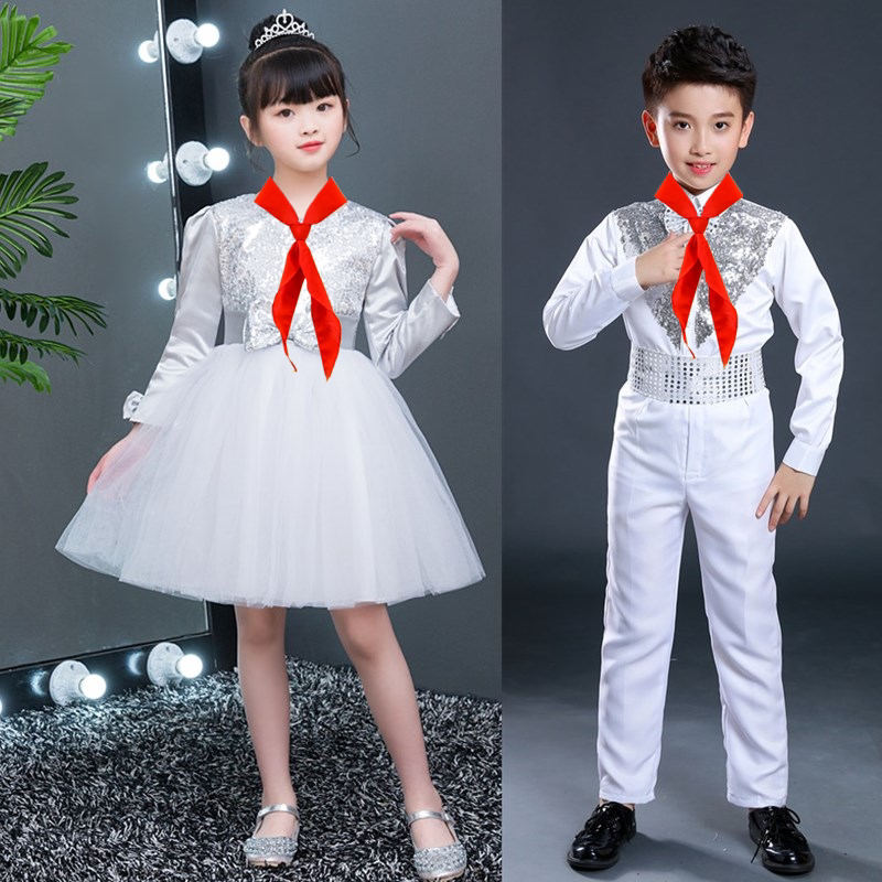 诗歌朗诵口才演讲比赛男女表演服图片