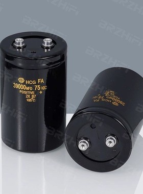 日立 HCG FA系列39000uF 75V大水塘滤波电解电容 螺丝脚