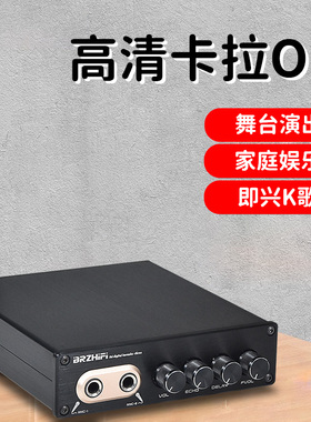 乐坛歌神家庭KTV卡拉OK唱歌前级功放蓝牙混响效果双麦克风话筒K歌