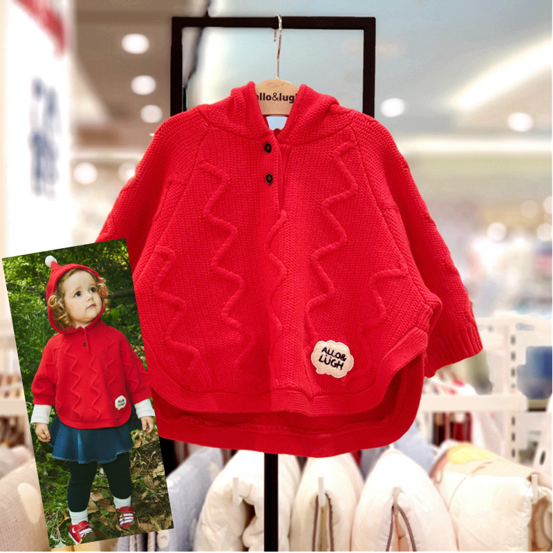 韩版冬季洋气套头针织毛衣童装