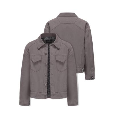 SKPN秋冬新品座山雕加绒加厚水洗重磅帆布棉服cleanfit短宽夹克