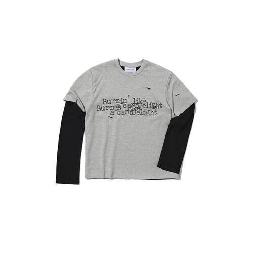 SKPN做旧vintage破坏水洗重磅华夫格真两件宽松cleanfit长袖卫衣