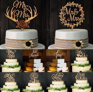 Topper Wedding Mrs Party Decoration Cake 婚礼派对蛋糕插牌Mr