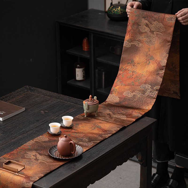 苏氏陶瓷（SUSHI CERAMICS）云纱彩祥茶席大茶桌布茶具配件