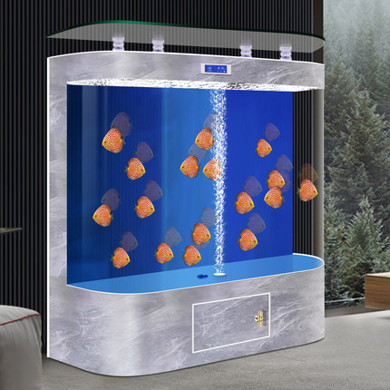 智能鱼缸2026新款过滤制氧一体机金鱼缸客厅家用超大型免换水族箱