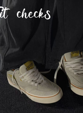 FTMD futuremade小屁孩联名滑板鞋米黄色中帮男女翻毛皮休闲鞋