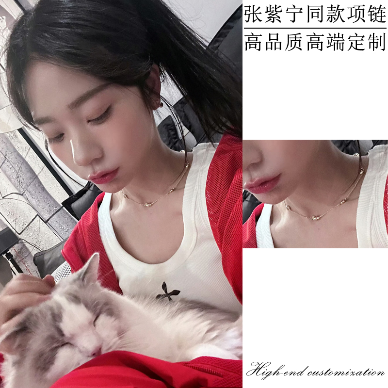 张紫宁同款项链锁骨链