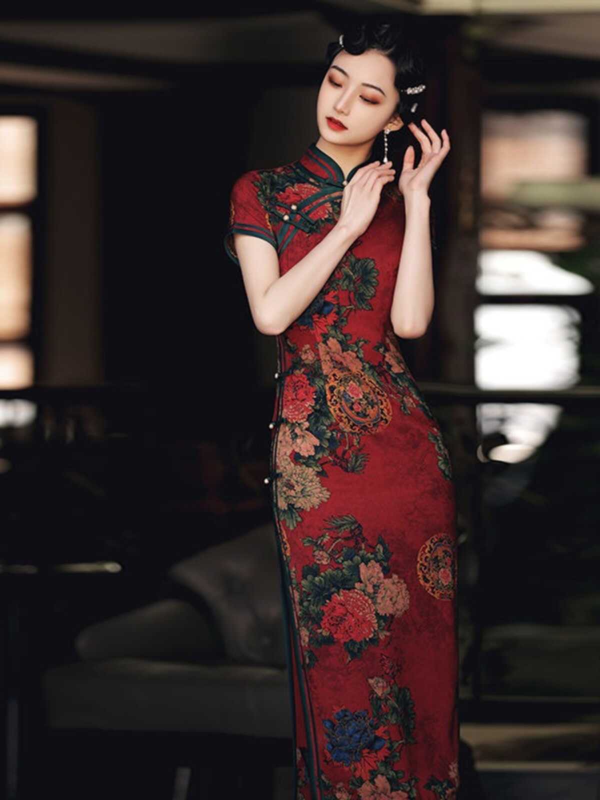 日常旗袍2024气质长款