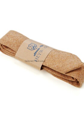 英伦欧美日韩窄版5cm复古上班羊毛纯毛tie学院领带呔暖黄橘黄