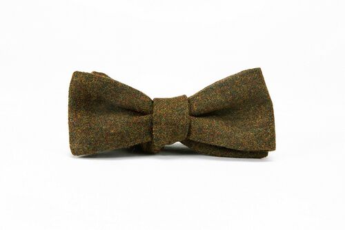 欧美纯手工纯毛呢复古军绿领结男英式羊毛手打古着英伦