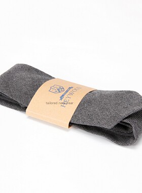 欧美正装纯亚麻休闲深灰色织职业手工手打领带呔男士8CM5CM