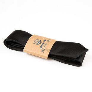 英式极简学院派欧美复古奢侈真丝桑蚕丝手工黑色纯黑衬衣西装领带