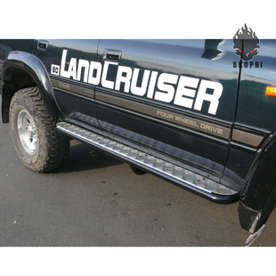 丰田LC80侧杠改装 竞技侧杠 防护侧杠 脚踏板 侧踏板 越野侧杠