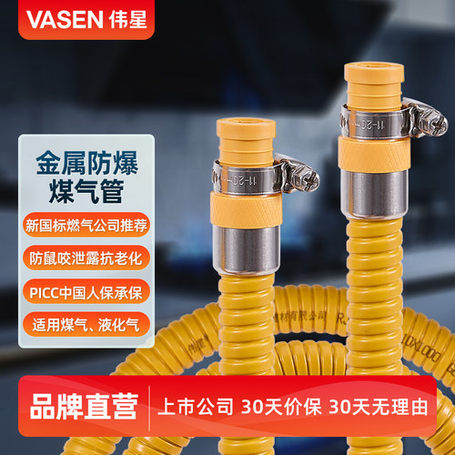 伟星煤气灶热水器铠装管防爆鼠咬