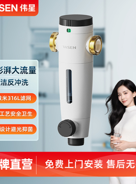 VASEN伟星前置过滤器如意漩洁反冲洗家用大流量自来水管道过滤4吨