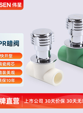 伟星PPR水管快开暗阀 暗装阀门 4分20 6分25 太阳能上水开关暗阀
