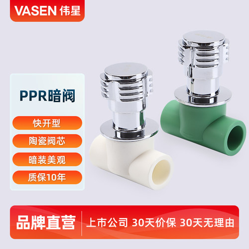伟星ppr水管快开暗阀暗装6分上水