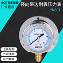 防震压力表 ACUTEK径向带边船用耐震压力表YN60T 10bar 液压