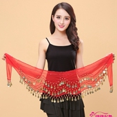 新款 印度舞蹈服肚皮舞练习服广场舞表演出服练功瑜伽腰带吊币腰链