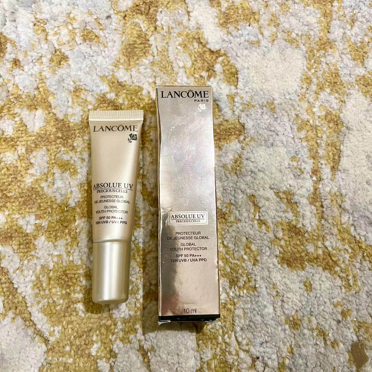 兰蔻菁纯防晒隔离乳霜小样spf50乳轻盈防晒10ml 新鲜!