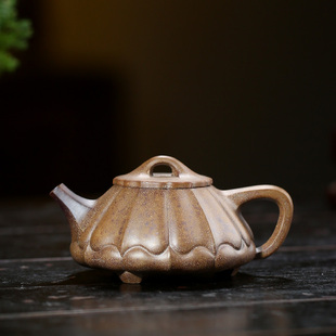 宜兴紫砂壶单壶纯手工名家原矿翡翠金砂泡茶壶茶具家用筋纹石瓢