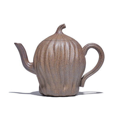 吉羊古法柴烧翡翠美人荷叶紫砂壶