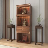 佛龛新中式 立柜现代简约轻奢三层香案供台柜家用供桌财神柜神台柜