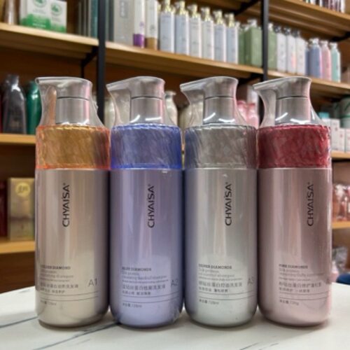 CHYAISA金钻蓝钻丝蛋白滋润控油去屑洗发液修护蓬松素护发素728ml