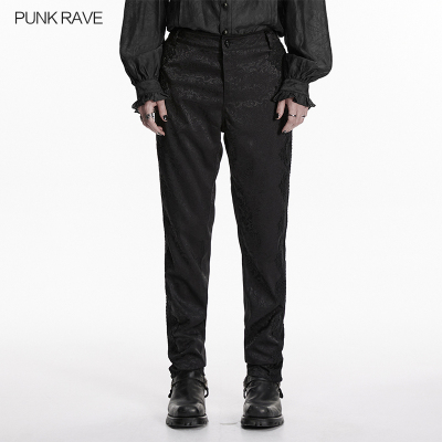 PUNKRAVE暗纹修身男士西装裤
