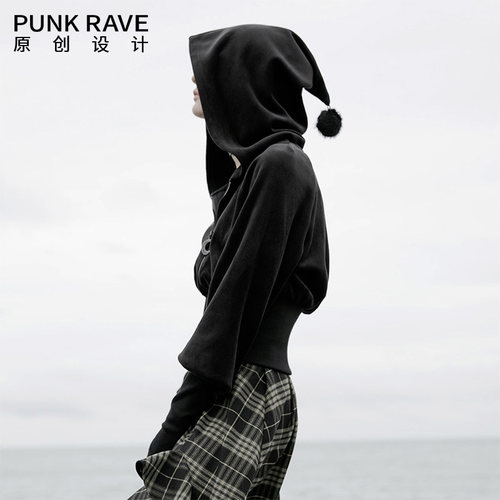 炸街黑色百搭风收腰丝绒短外套