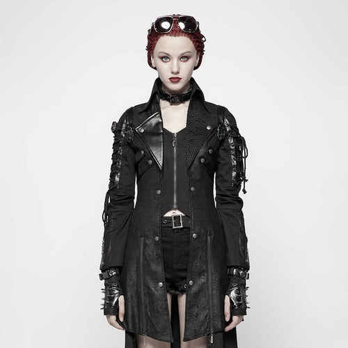 街头暗黑赛博哥特外套女