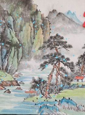 促销特价无款手绘四尺八开约34X34小品国画家居装饰字画RG692202