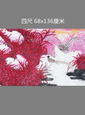 无款家居玄关背景墙装饰大写意四尺花鸟国画宣纸字画RA52855