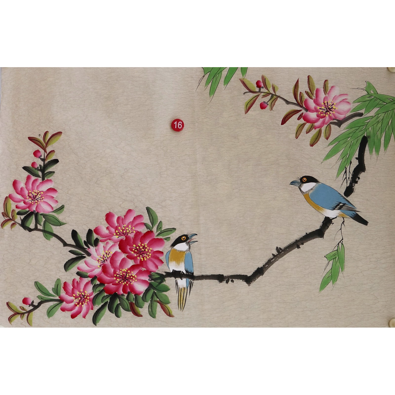 楼一阁书画无款四尺三开小写意花鸟国画装饰字画特价RC561916