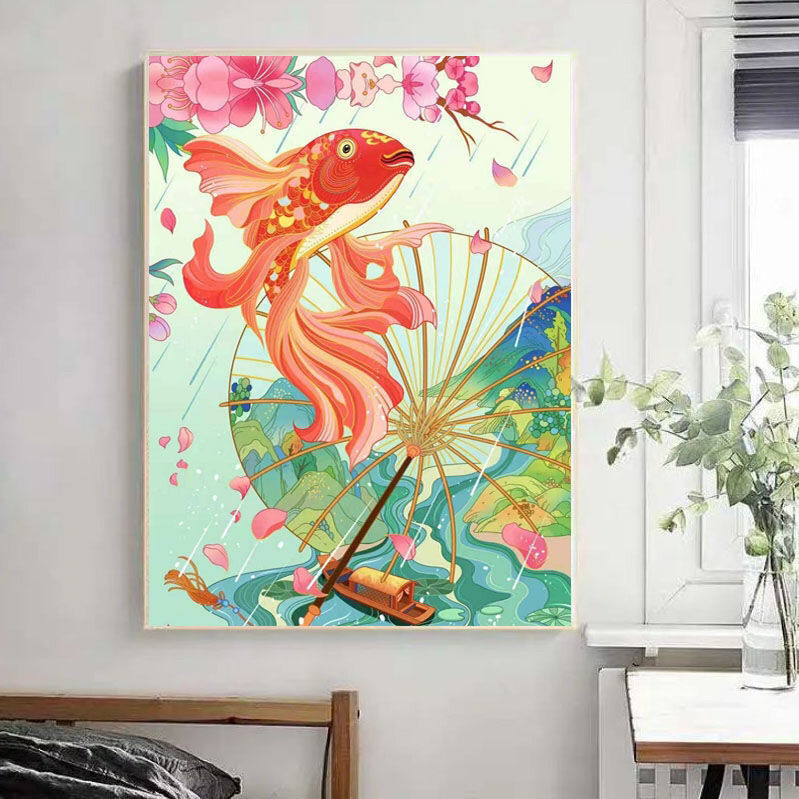 【大格】正品蒙娜丽莎十字绣 鱼水情深 小件简约风景画手工线绣