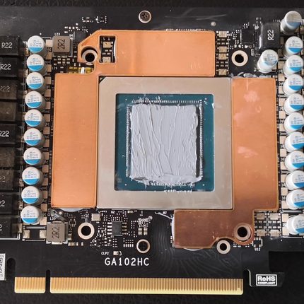 显卡显存散热导热紫铜片涂硅脂代替导热垫3070/3080/3090公版水冷