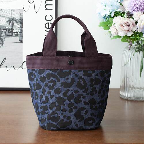 集物优品豹纹手提袋饭盒袋简约