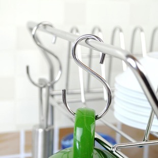 小号S型挂勾 304不锈钢挂钩 厨房置物架配件 6个装 维度空间S钩