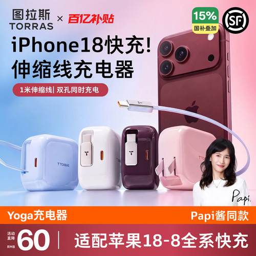 【国补立减15%】伸缩线充电器