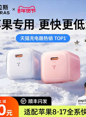 【苹果专用】图拉斯小冰块Lite适用苹果充电器充电头iPhone17ProMax快充40/45W手机16数据线13插头15typec14