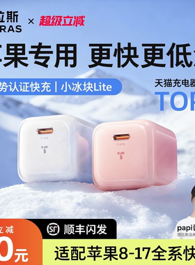 【苹果专用】图拉斯小冰块Lite适用苹果充电器充电头iPhone17ProMax快充40/45W手机16数据线13插头15typec14