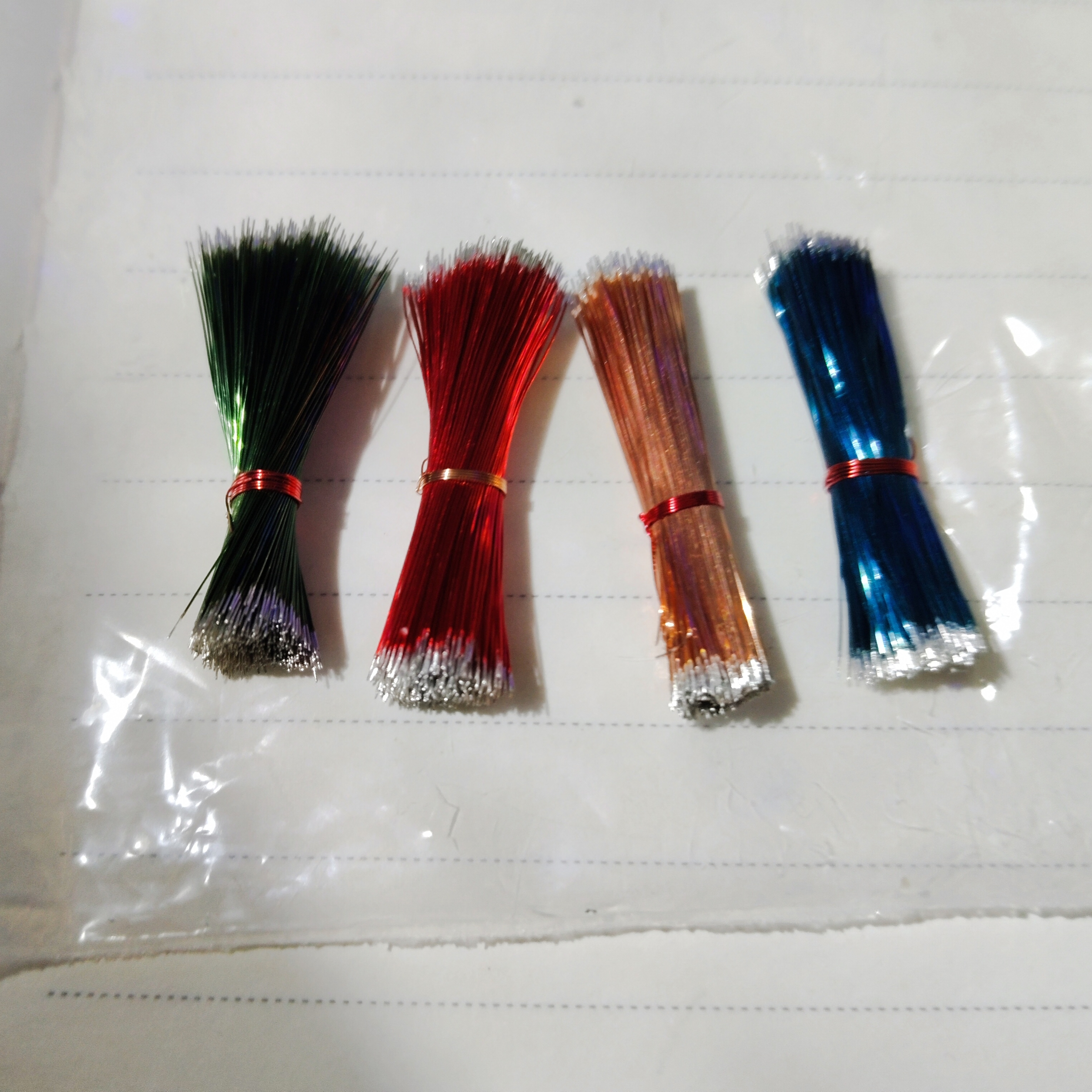 0.15单芯单股绝缘铜漆包线连接短线飞跳线耳机线霓虹灯线红金蓝绿