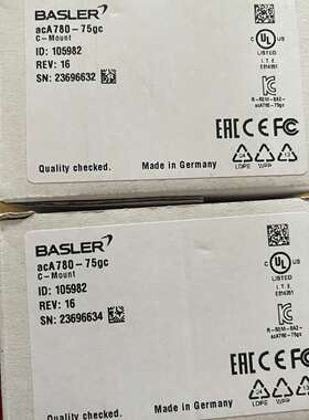 acA780-75gc巴斯勒工业，图为实物拍摄，现货，议