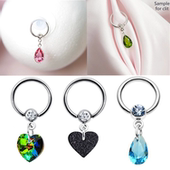 阴环女系带环钛钢多用环扩孔环PA环卡球耳环乳环男女款 饰品