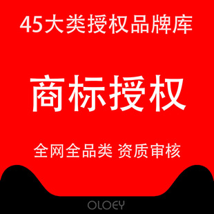商标授权品牌租用速卖通英文京东拼购25/9/21/28/20类全网全类R标