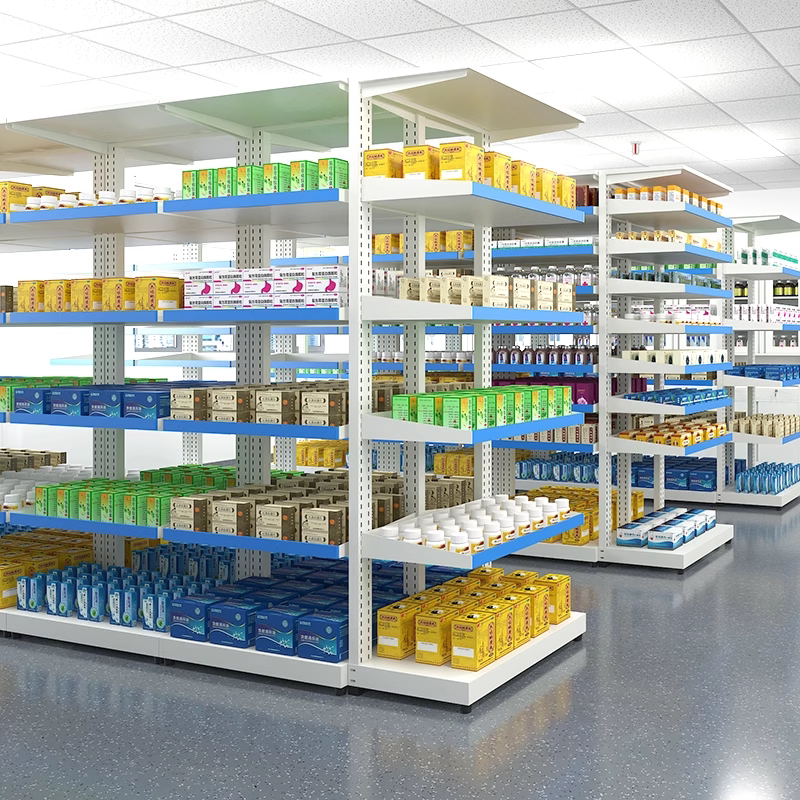 医院药房西药架诊所药店双面药架药品置物架西药展示架药房货架