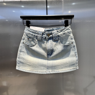 洋气防走光包臀裙 显瘦辣妹牛仔短裙街头时尚 2026年夏新款 弹力修身