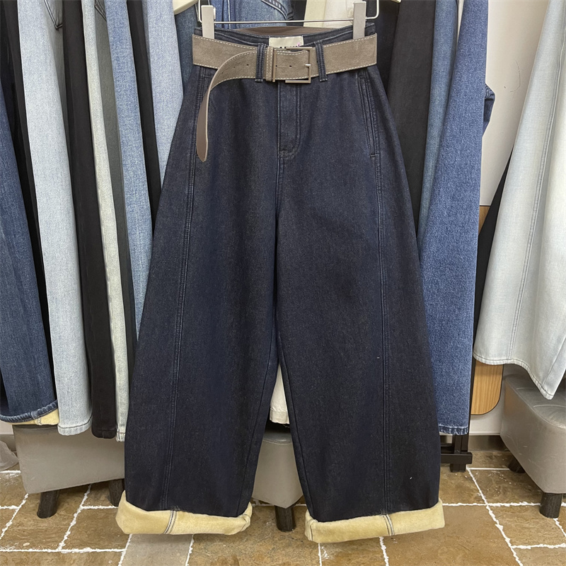 加绒加厚高腰显瘦时尚百搭牛仔裤