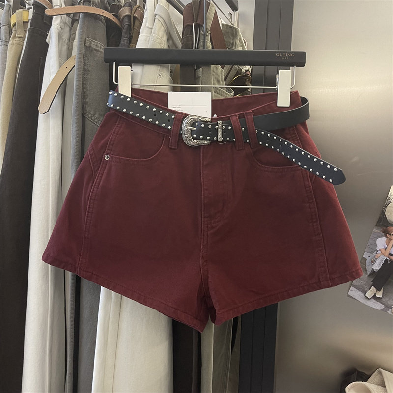 美式复古红色休闲牛仔短裤女2026年春季新款时尚显瘦气质辣妹短裤,女装/女士精品,牛仔裤,淘宝优惠券,粉丝福利购,淘宝优惠卷