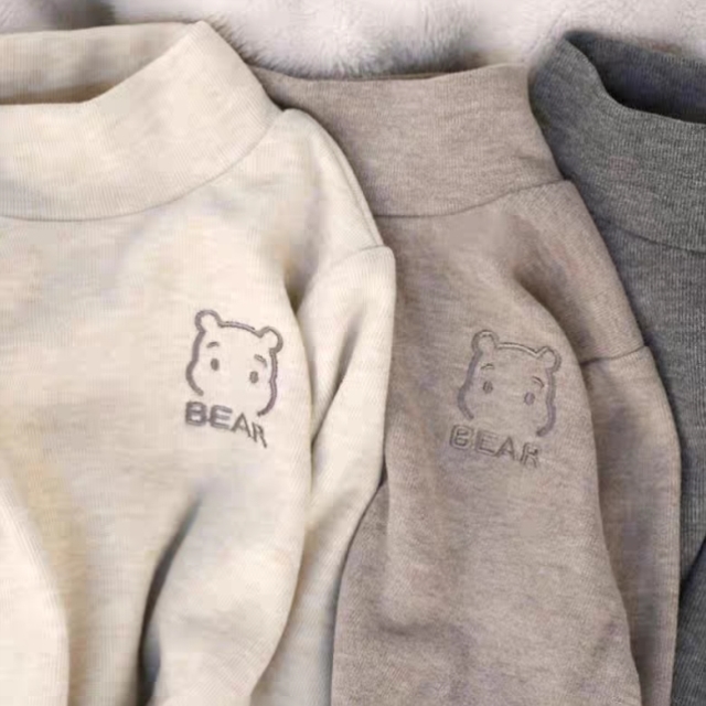 打底衫羊绒棉秋款中小童半高领内搭儿童上衣长袖T恤保暖冬